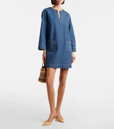Valentino VGold chambray minidress | Thumbnail 2 Valentino VGold chambray minidress | Thumbnail 2