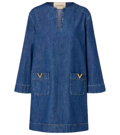 Valentino VGold chambray minidress | Thumbnail 1 Valentino VGold chambray minidress | Thumbnail 1