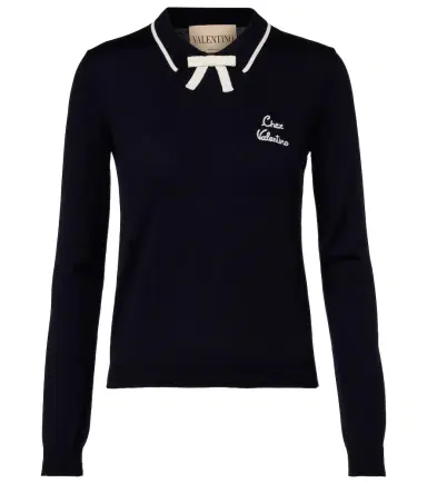 Valentino Chez virgin wool polo sweater | Thumbnail 1 Valentino Chez virgin wool polo sweater | Thumbnail 1