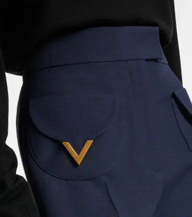 Valentino Crepe Couture VGold wide-leg pants | Thumbnail 3 Valentino Crepe Couture VGold wide-leg pants | Thumbnail 3