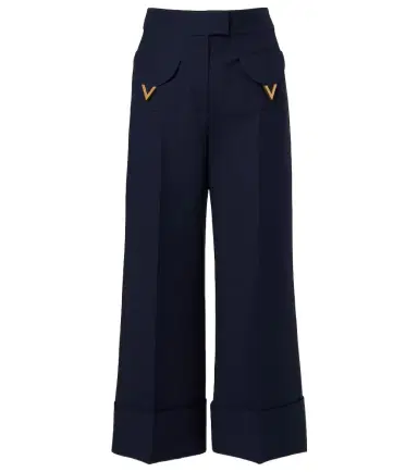 Valentino Crepe Couture VGold wide-leg pants | Thumbnail 1 Valentino Crepe Couture VGold wide-leg pants | Thumbnail 1