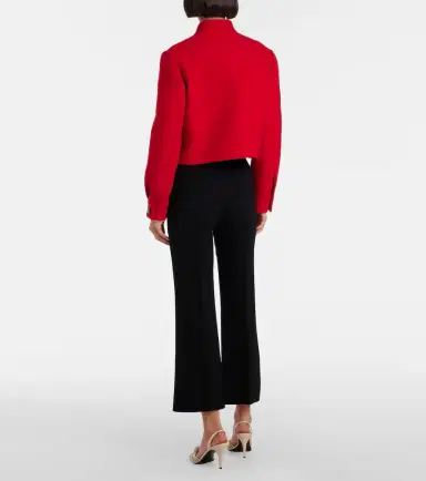 Valentino VGold virgin wool crêpe straight pants | Thumbnail 3 Valentino VGold virgin wool crêpe straight pants | Thumbnail 3