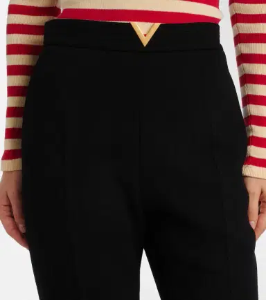 Valentino VGold virgin wool crêpe straight pants | Thumbnail 4 Valentino VGold virgin wool crêpe straight pants | Thumbnail 4