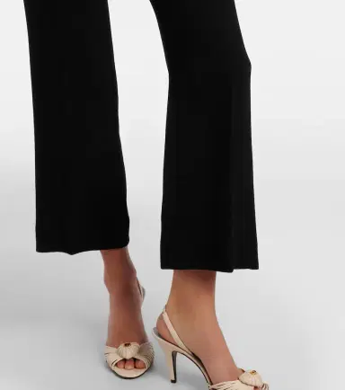 Valentino VGold virgin wool crêpe straight pants | Thumbnail 5 Valentino VGold virgin wool crêpe straight pants | Thumbnail 5