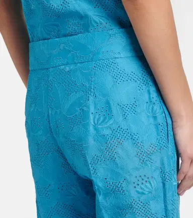 Valentino Broderie anglaise scalloped cotton straight pants | Thumbnail 6 Valentino Broderie anglaise scalloped cotton straight pants | Thumbnail 6