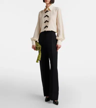 Valentino Crepe Couture wide-leg pants | Thumbnail 4 Valentino Crepe Couture wide-leg pants | Thumbnail 4
