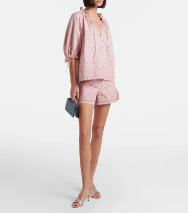 Valentino Embroidered cotton shorts | Thumbnail 4 Valentino Embroidered cotton shorts | Thumbnail 4