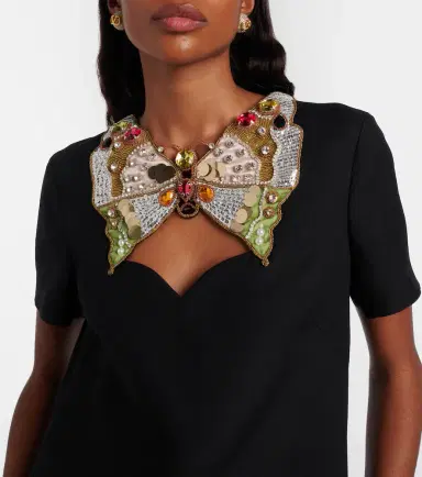 Valentino Embellished wool and silk minidress | Thumbnail 2 Valentino Embellished wool and silk minidress | Thumbnail 2