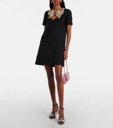 Valentino Embellished wool and silk minidress | Thumbnail 4 Valentino Embellished wool and silk minidress | Thumbnail 4