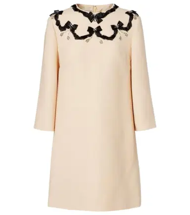 Valentino Crepe Couture embellished minidress | Thumbnail 1 Valentino Crepe Couture embellished minidress | Thumbnail 1