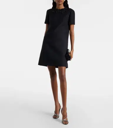 Valentino Embellished wool and silk minidress | Thumbnail 2 Valentino Embellished wool and silk minidress | Thumbnail 2