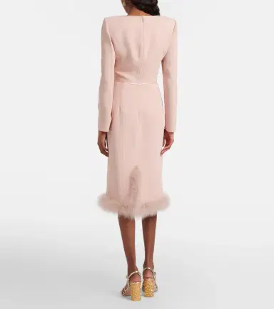 Valentino Cady Couture feather-trimmed midi dress | Thumbnail 4 Valentino Cady Couture feather-trimmed midi dress | Thumbnail 4