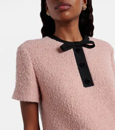 Valentino VGold wool-blend tweed minidress | Thumbnail 4 Valentino VGold wool-blend tweed minidress | Thumbnail 4