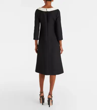 Valentino Crepe Couture midi dress | Thumbnail 3 Valentino Crepe Couture midi dress | Thumbnail 3