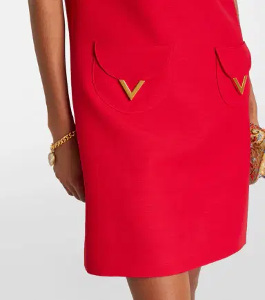 Valentino Crepe Couture VGold minidress | Thumbnail 2 Valentino Crepe Couture VGold minidress | Thumbnail 2