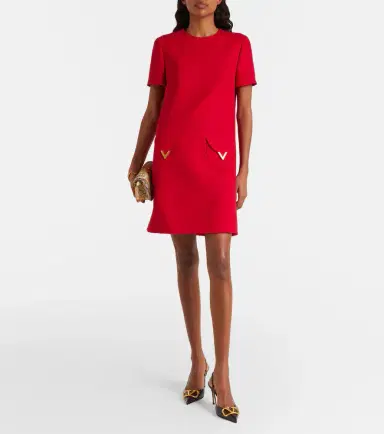 Valentino Crepe Couture VGold minidress | Thumbnail 4 Valentino Crepe Couture VGold minidress | Thumbnail 4