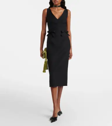 Valentino Crepe Couture bow-detail midi dress | Thumbnail 2 Valentino Crepe Couture bow-detail midi dress | Thumbnail 2