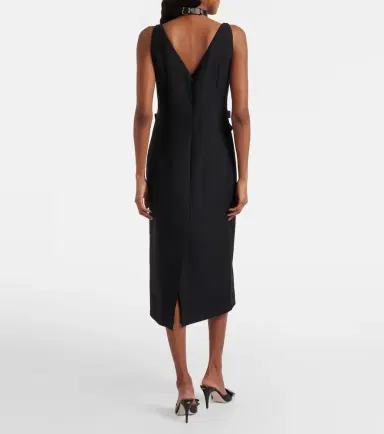 Valentino Crepe Couture bow-detail midi dress | Thumbnail 3 Valentino Crepe Couture bow-detail midi dress | Thumbnail 3