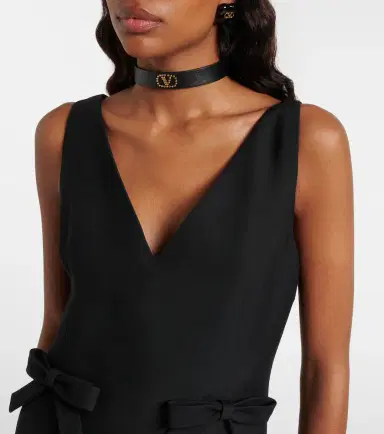 Valentino Crepe Couture bow-detail midi dress | Thumbnail 5 Valentino Crepe Couture bow-detail midi dress | Thumbnail 5