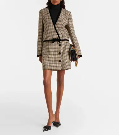 Valentino Houndstooth virgin wool miniskirt | Thumbnail 5 Valentino Houndstooth virgin wool miniskirt | Thumbnail 5