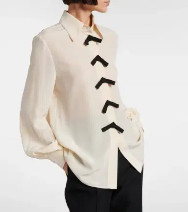 Valentino Bow-detail silk crêpe de chine blouse | Thumbnail 2 Valentino Bow-detail silk crêpe de chine blouse | Thumbnail 2