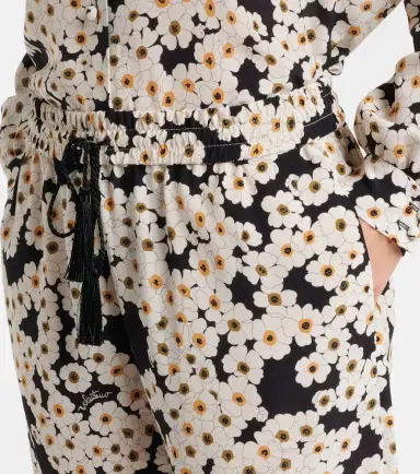 Valentino Floral silk crêpe de chine wide-leg pants | Thumbnail 5 Valentino Floral silk crêpe de chine wide-leg pants | Thumbnail 5