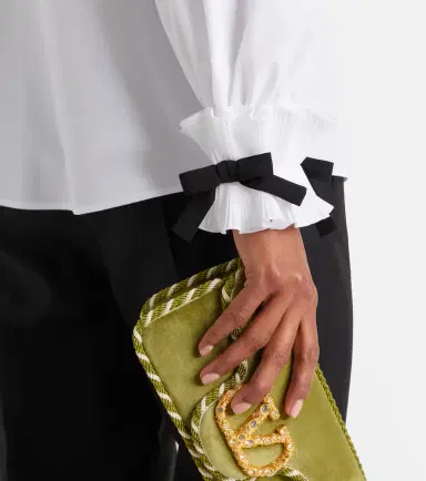 Valentino Bow-detail cotton-blend poplin shirt | Thumbnail 4 Valentino Bow-detail cotton-blend poplin shirt | Thumbnail 4