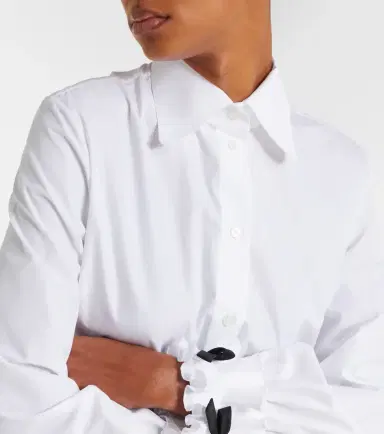 Valentino Bow-detail cotton-blend poplin shirt | Thumbnail 5 Valentino Bow-detail cotton-blend poplin shirt | Thumbnail 5