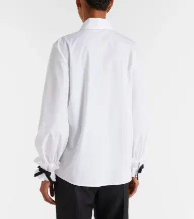 Valentino Bow-detail cotton-blend poplin shirt | Thumbnail 6 Valentino Bow-detail cotton-blend poplin shirt | Thumbnail 6