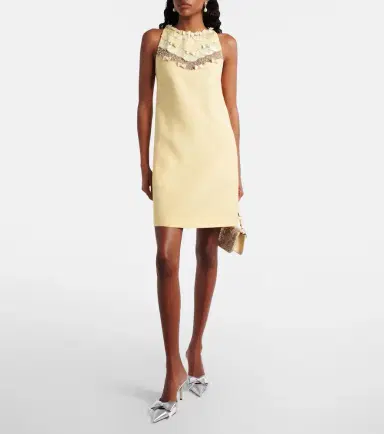 Valentino Crepe Couture embellished minidress | Thumbnail 2 Valentino Crepe Couture embellished minidress | Thumbnail 2