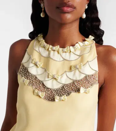 Valentino Crepe Couture embellished minidress | Thumbnail 3 Valentino Crepe Couture embellished minidress | Thumbnail 3