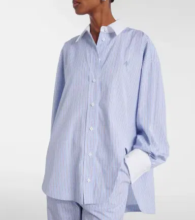 The Attico Striped asymmetric cotton shirt | Thumbnail 3 The Attico Striped asymmetric cotton shirt | Thumbnail 3
