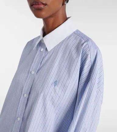 The Attico Striped asymmetric cotton shirt | Thumbnail 4 The Attico Striped asymmetric cotton shirt | Thumbnail 4