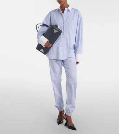 The Attico Striped asymmetric cotton shirt | Thumbnail 5 The Attico Striped asymmetric cotton shirt | Thumbnail 5