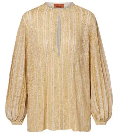 Missoni Cutout lamé blouse | Thumbnail 1 Missoni Cutout lamé blouse | Thumbnail 1