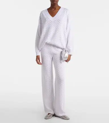 Missoni Chevron cotton-blend wide-leg pants | Thumbnail 3 Missoni Chevron cotton-blend wide-leg pants | Thumbnail 3