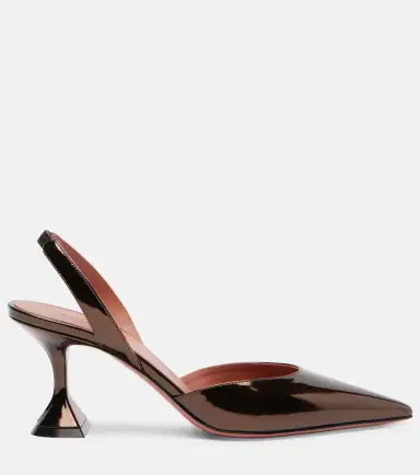 Amina Muaddi Holli 70 mirrored leather slingback pumps | Thumbnail 2 Amina Muaddi Holli 70 mirrored leather slingback pumps | Thumbnail 2
