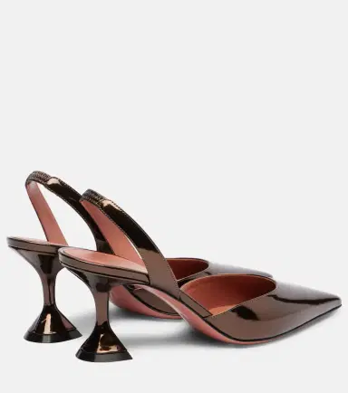 Amina Muaddi Holli 70 mirrored leather slingback pumps | Thumbnail 4 Amina Muaddi Holli 70 mirrored leather slingback pumps | Thumbnail 4