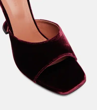 Amina Muaddi Lupita 95 velvet mules | Thumbnail 4 Amina Muaddi Lupita 95 velvet mules | Thumbnail 4