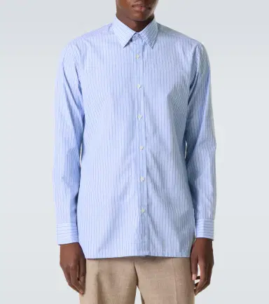 Charvet Striped cotton poplin shirt | Thumbnail 3 Charvet Striped cotton poplin shirt | Thumbnail 3
