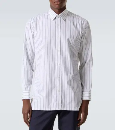 Charvet Striped cotton poplin shirt | Thumbnail 2 Charvet Striped cotton poplin shirt | Thumbnail 2