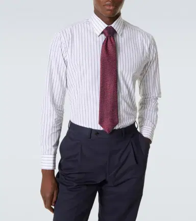 Charvet Striped cotton poplin shirt | Thumbnail 4 Charvet Striped cotton poplin shirt | Thumbnail 4