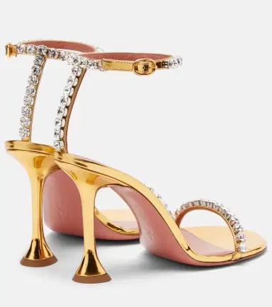 Amina Muaddi Gigi 95 embellished leather sandals | Thumbnail 3 Amina Muaddi Gigi 95 embellished leather sandals | Thumbnail 3