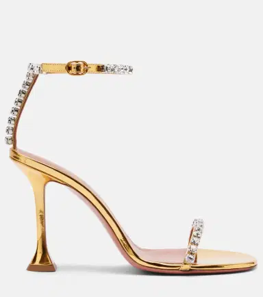 Amina Muaddi Gigi 95 embellished leather sandals | Thumbnail 4 Amina Muaddi Gigi 95 embellished leather sandals | Thumbnail 4