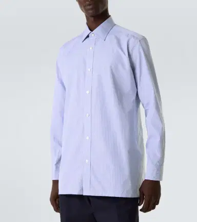 Charvet Checked cotton poplin shirt | Thumbnail 2 Charvet Checked cotton poplin shirt | Thumbnail 2