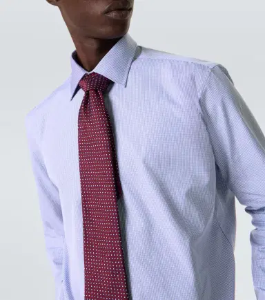Charvet Checked cotton poplin shirt | Thumbnail 5 Charvet Checked cotton poplin shirt | Thumbnail 5