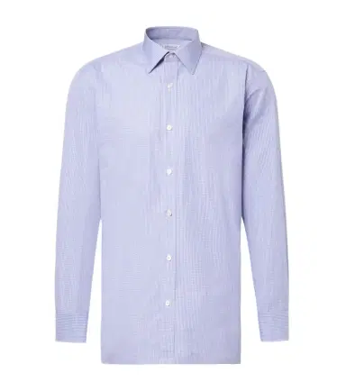 Charvet Checked cotton poplin shirt | Thumbnail 1 Charvet Checked cotton poplin shirt | Thumbnail 1