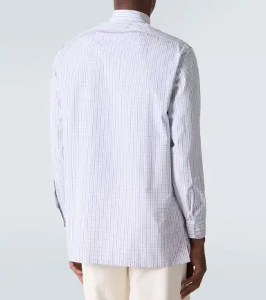 Charvet Checked cotton poplin shirt | Thumbnail 4 Charvet Checked cotton poplin shirt | Thumbnail 4