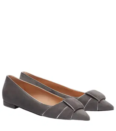 Gianvito Rossi Suede ballet flats | Thumbnail 1 Gianvito Rossi Suede ballet flats | Thumbnail 1