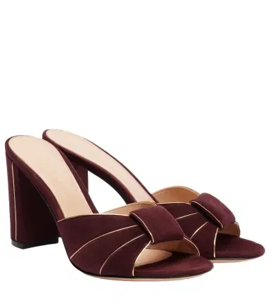 Gianvito Rossi Suede mules | Thumbnail 1 Gianvito Rossi Suede mules | Thumbnail 1
